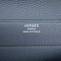 Pre Owned Hermes Sac Depeche Blue Orage Togo Leather Size 38
