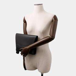 Pre Owned Hermes Novapolis Pouch Black Evercolor