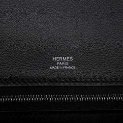 Pre Owned Hermes Novapolis Pouch Black Evercolor