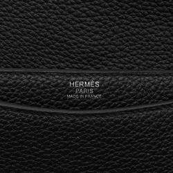 Pre Owned Hermes Steve Light Junior Black Togo Leather Bag