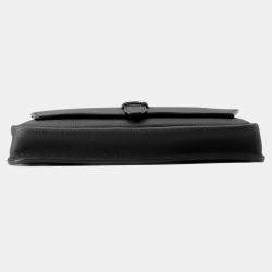 Pre Owned Hermes Steve Light Junior Black Togo Leather Bag