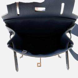 Pre Owned Hermes Akkad Blue De Prusse Togo Leather PM