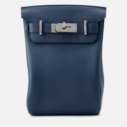 Pre Owned Hermes Akkad Blue De Prusse Togo Leather PM