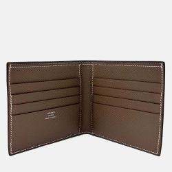 Pre Owned Hermes Brown Leather MC2 Half Wallet