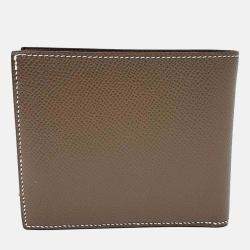 Pre Owned Hermes Brown Leather MC2 Half Wallet