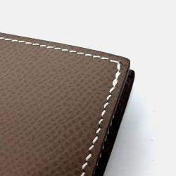 Pre Owned Hermes Brown Leather MC2 Half Wallet