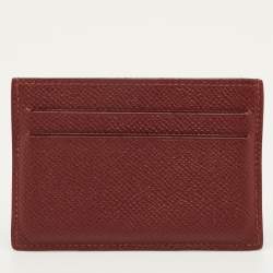 Pre Owned Hermes Sienna Epsom Leather Citizen Twill Card Holder
