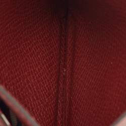 Pre Owned Hermes Sienna Epsom Leather Citizen Twill Card Holder