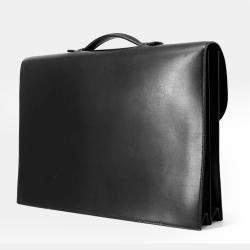 Pre Owned Hermes Sac A Depeches Black Box Calf Leather Size 41