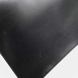 Pre Owned Hermes Sac A Depeches Black Box Calf Leather Size 41