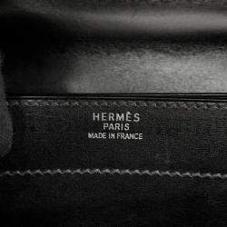 Pre Owned Hermes Sac A Depeches Black Box Calf Leather Size 41
