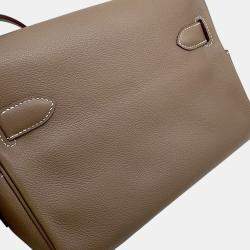 Pre Owned Hermes Kelly Messenger Etoupe Evercolor Size PM