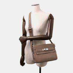Pre Owned Hermes Kelly Messenger Etoupe Evercolor Size PM