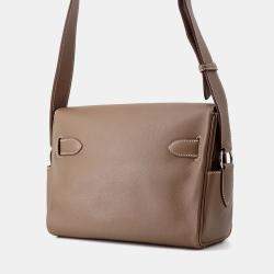 Pre Owned Hermes Kelly Messenger Etoupe Evercolor Size PM