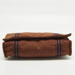 مملوكة مسبقًا حقيبة ماسنجر هيرمس فور توت فاسوس قماش بني