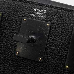 مملوكة مسبقًا Hermes Kelly Akkad Black Togo Leather Size Pm