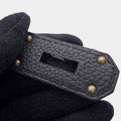 مملوكة مسبقًا Hermes Kelly Akkad Black Togo Leather Size Pm