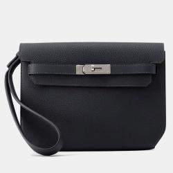 Pre Owned حقيبة كلاتش هيرميس كيلي ديبيشي جلد توغو كابان مقاس ٢٥