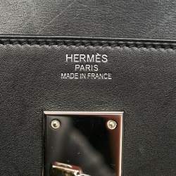 مملوكة مسبقًا حقيبة هيرمس بيركين HAC فلاغ 50 إيفركالف وتوايل إكرو/نوار إكسسوار مطلي بلاديوم