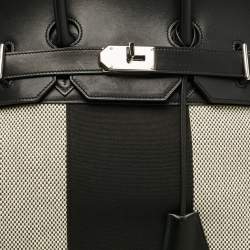 مملوكة مسبقًا حقيبة هيرمس بيركين HAC فلاغ 50 إيفركالف وتوايل إكرو/نوار إكسسوار مطلي بلاديوم