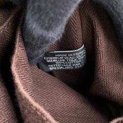 مملوكة مسبقًا Hermes Caravan Horizontal Mm Chocolat Derma Leather Shoulder Bag