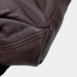 مملوكة مسبقًا Hermes Caravan Horizontal Mm Chocolat Derma Leather Shoulder Bag