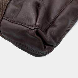 مملوكة مسبقًا Hermes Caravan Horizontal Mm Chocolat Derma Leather Shoulder Bag