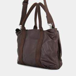 مملوكة مسبقًا Hermes Caravan Horizontal Mm Chocolat Derma Leather Shoulder Bag