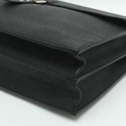مملوكة مسبقًا Hermès Sac a Depeches 38 Palladium Finish Black Taurillon Clemence Leather Briefcase