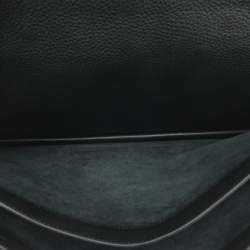 مملوكة مسبقًا Hermès Sac a Depeches 38 Palladium Finish Black Taurillon Clemence Leather Briefcase
