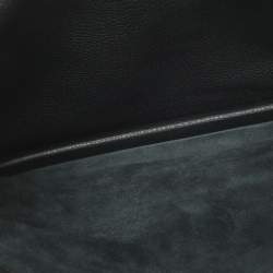 مملوكة مسبقًا Hermès Sac a Depeches 38 Palladium Finish Black Taurillon Clemence Leather Briefcase
