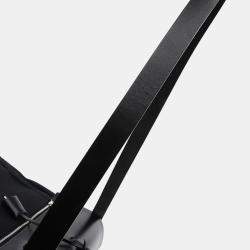 Pre Owned Hermes Herbag Messenger 39 Noir Militaire Canvas Hunter Cowhide Leather Crossbody Bag