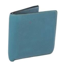 Hermes Light Blue Leather Bifold Compact Wallet