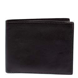 Hermes Ebene Swift Leather Citizen Twill Compact Wallet