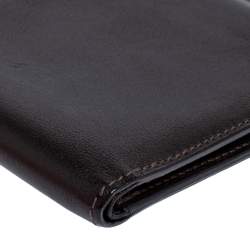Hermes Ebene Swift Leather Citizen Twill Compact Wallet