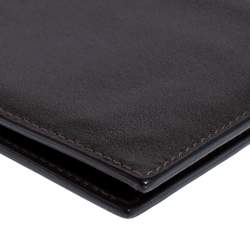 Hermes Ebene Swift Leather Citizen Twill Compact Wallet