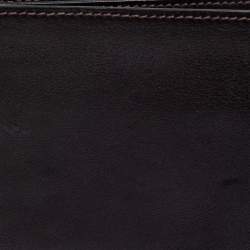 Hermes Ebene Swift Leather Citizen Twill Compact Wallet