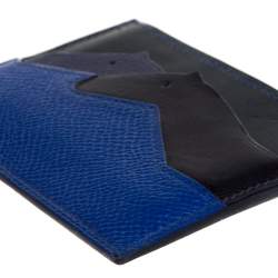 Pre Owned Hermés Blue Leather Les Petits Chevaux Card Holder