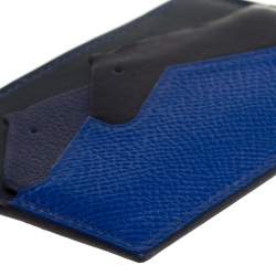 Pre Owned Hermés Blue Leather Les Petits Chevaux Card Holder