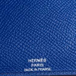 Pre Owned Hermés Blue Leather Les Petits Chevaux Card Holder