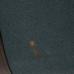 Hermes Blue/Brown Canvas and Leather Medium Arion Bag