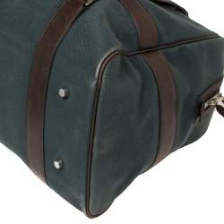 Hermes Blue/Brown Canvas and Leather Medium Arion Bag