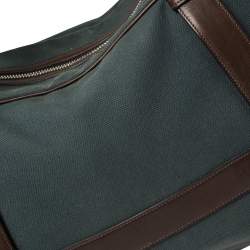 Hermes Blue/Brown Canvas and Leather Medium Arion Bag