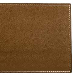 Hermes Kraft Evercolor Leather Poker Compact Wallet
