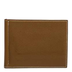 Hermes Kraft Evercolor Leather Poker Compact Wallet