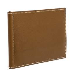 Hermes Kraft Evercolor Leather Poker Compact Wallet