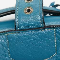 Pre Owned Hermes Bleu Jean Clemence Leather Sac a Depeches 38 Briefcase