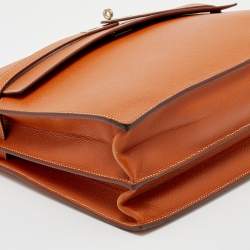 Hermes Gold Courchevel Leather Kelly Depeche Briefcase 38 Bag