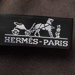 Hermes Grey/Black Canvas Fourre Tout Shopper Tote