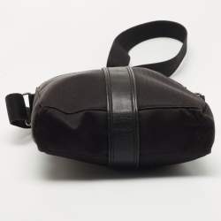 Hermes Black Canvas and Leather Acapulco Messenger Bag